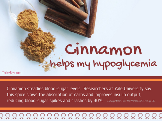 Cinnamon helps my hypoglycemia