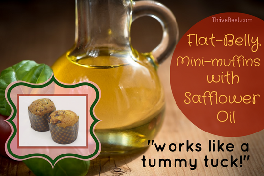 Safflower oil flat-belly mini-muffins for weight loss